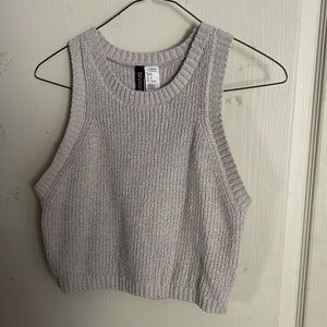 H&M Gray Cropped Top